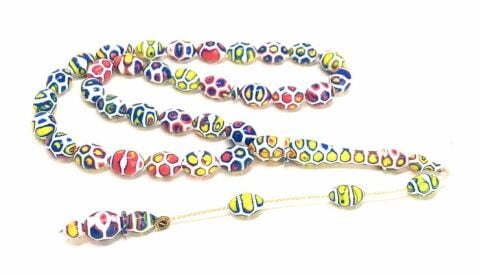 ARİZONA KERTENKELE DESENLİ GALALİT BEYZİ MODEL TESBİH