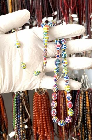 ARİZONA KERTENKELE DESENLİ GALALİT BEYZİ MODEL TESBİH