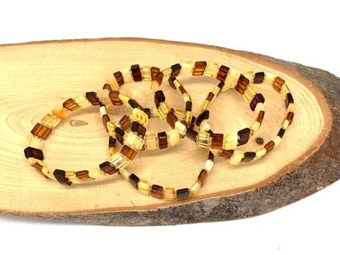 DOĞAL DAMLA KEHRİBAR RENKLİ BİLEKLİK