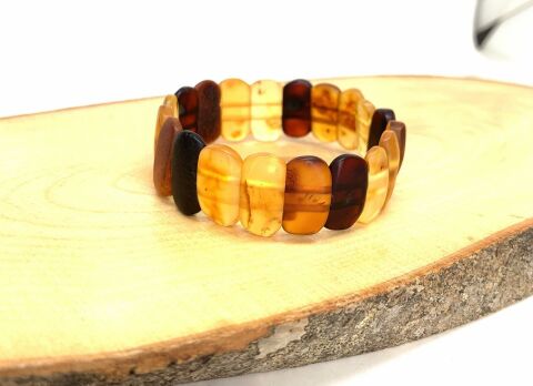 MAT RENK SÜZMESİ DAMLA KEHRİBAR BİLEKLİK