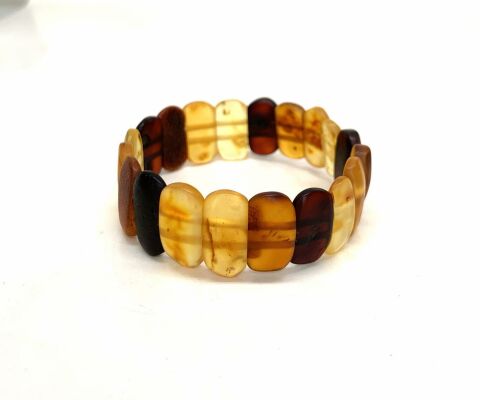 MAT RENK SÜZMESİ DAMLA KEHRİBAR BİLEKLİK