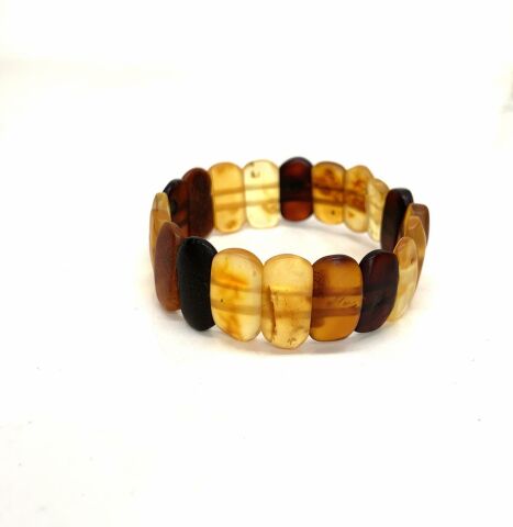 MAT RENK SÜZMESİ DAMLA KEHRİBAR BİLEKLİK