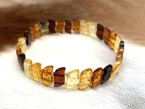 FASETA KESİM DAMLA KEHRİBAR BİLEKLİK