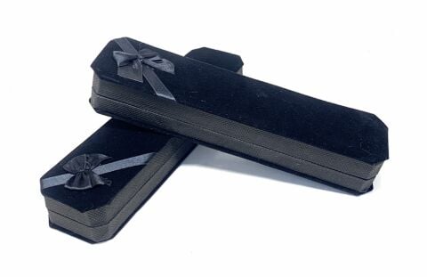 SİYAH KUMAŞ KURDELELİ HEDİYELİK TESBİH KUTU