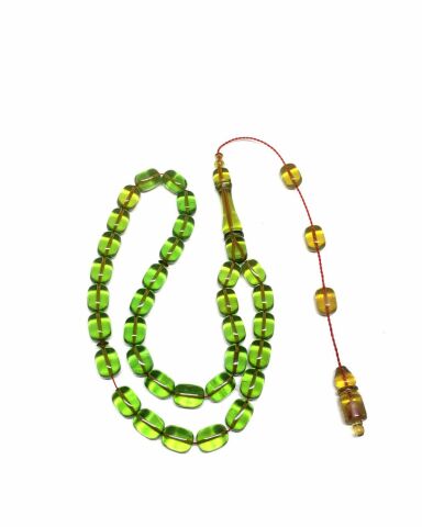 YEŞİL ATEŞ KEHRİBAR KAPSÜL MODEL TESBİH