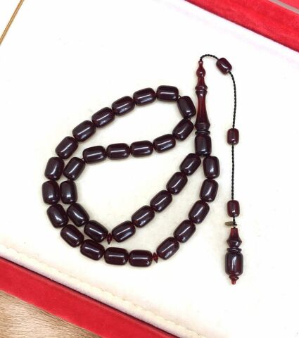 BELÇİKA KATALİN KIRMIZI KAPSÜL MODEL TESBİH