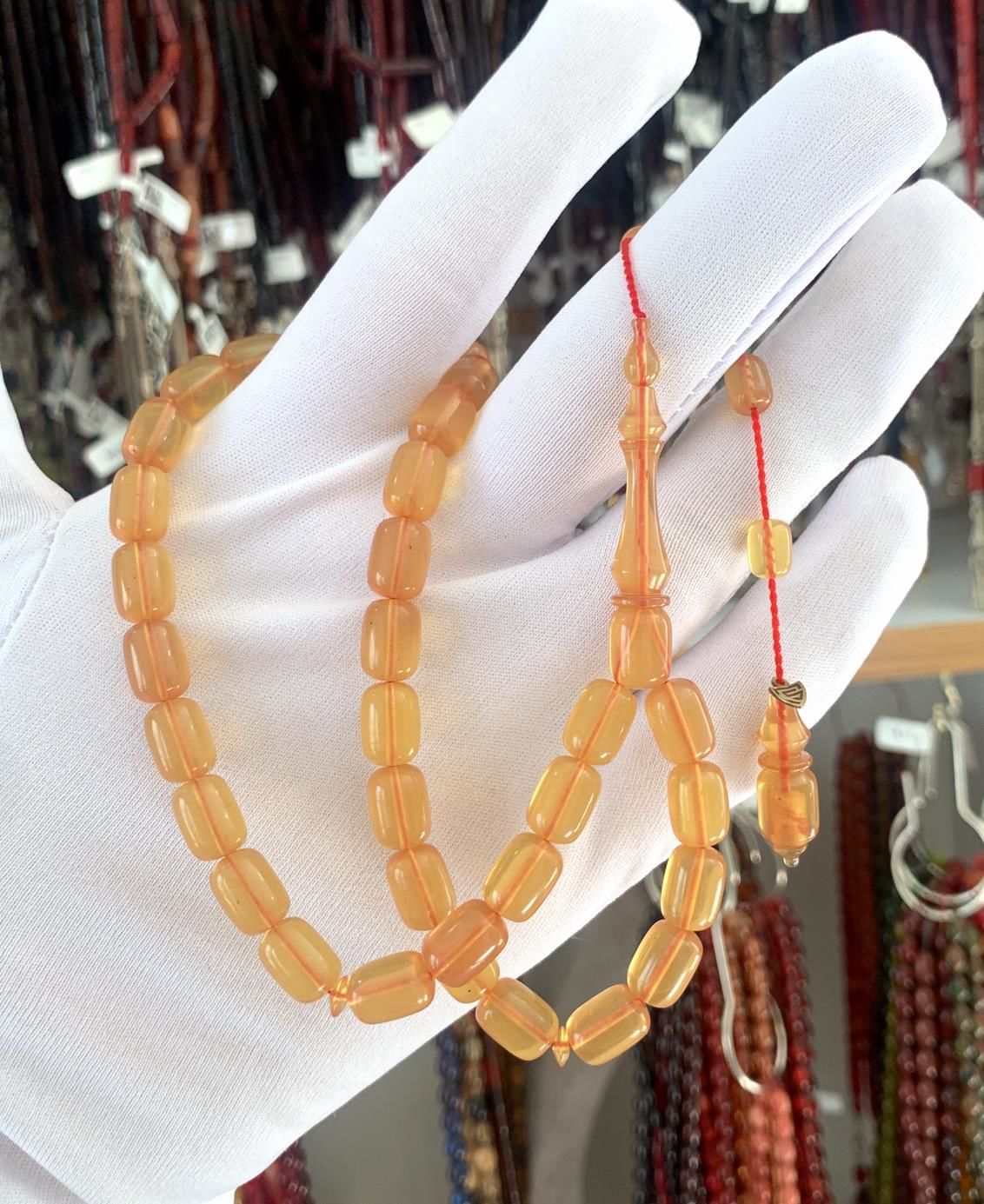 BELÇİKA KATALİN SARI KAPSÜL MODEL TESBİH