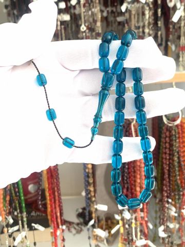 BELÇİKA KATALİN MAVİ NEON KAPSÜL MODEL TESBİH