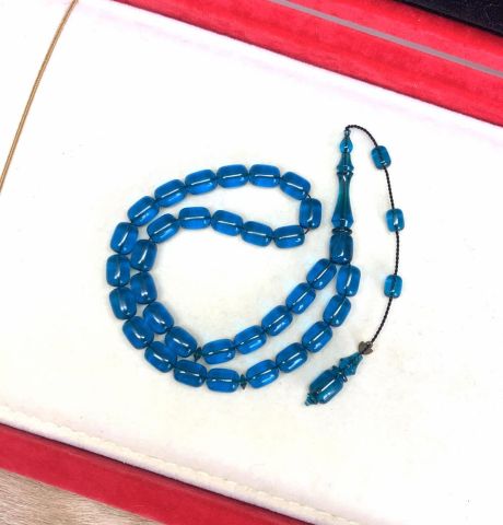 BELÇİKA KATALİN MAVİ NEON KAPSÜL MODEL TESBİH