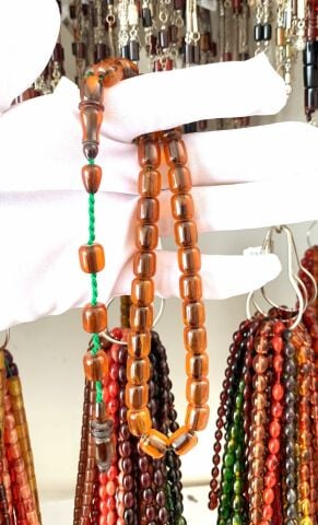 OSMANLI BENZETME SIKMA KEHRİBAR KAPSÜL MODEL TESBİH