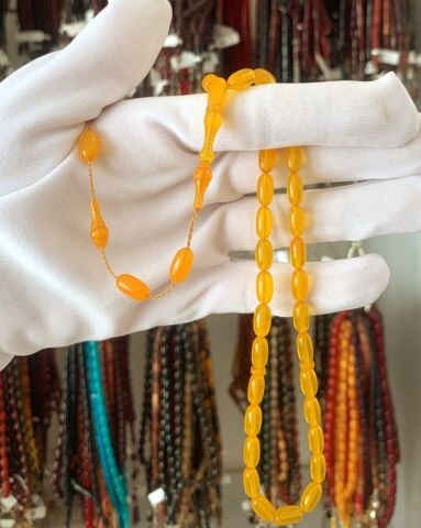 SARI ZAR KEHRİBAR BEYZİ MODEL TESBİH