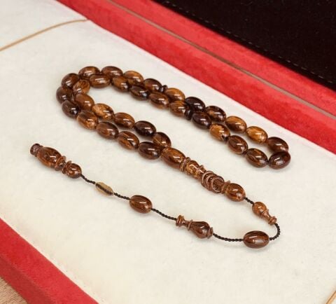 BEYZİ MODEL ÇEKO KATALİN KAHVERENGİ TESBİH