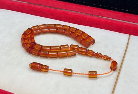 BAL RENGİ KESME MODEL ATEŞ KEHRİBAR TESBİH