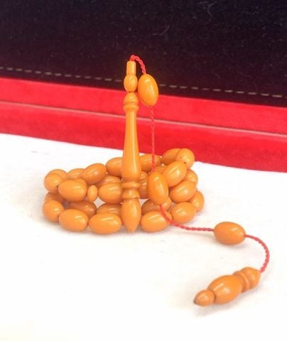 HARDAL RENKLİ BEYZİ MODEL SIKMA KEHRİBAR TESBİH