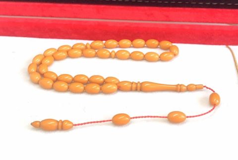 HARDAL RENKLİ BEYZİ MODEL SIKMA KEHRİBAR TESBİH