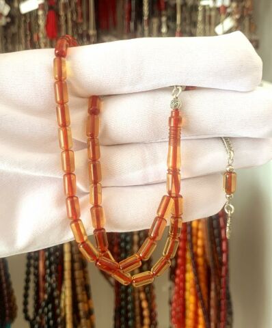 BAL RENGİ  ATEŞ  KEHRİBAR TESBİH