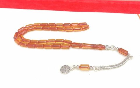 BAL RENGİ  ATEŞ  KEHRİBAR TESBİH