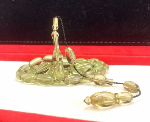 AÇIK YEŞİL BELÇİKA KATALİN BEYZİ MODEL TESBİH