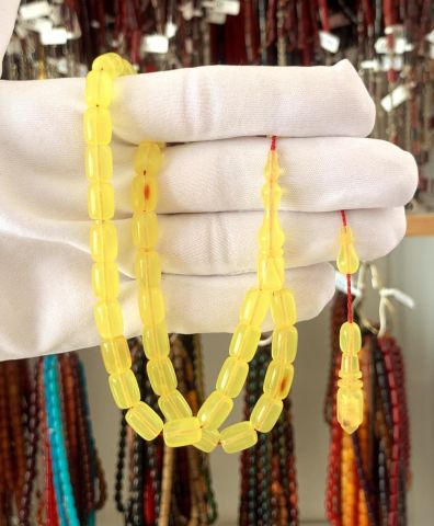 LİMON SARISI KESME OSMANLI BENZETME ZAR MODEL TESBİH