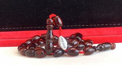 BORDO RENK KAPSÜL MODEL ESKİTME OSMANLI TESBİH