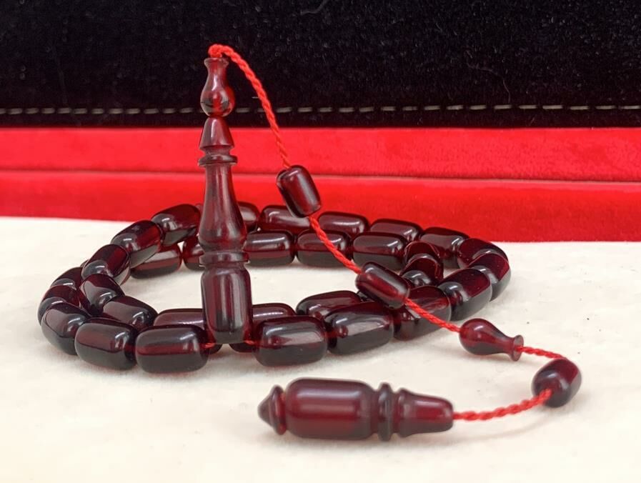 BORDO KAPSÜL MODEL ATEŞ  KEHRİBAR TESBİH