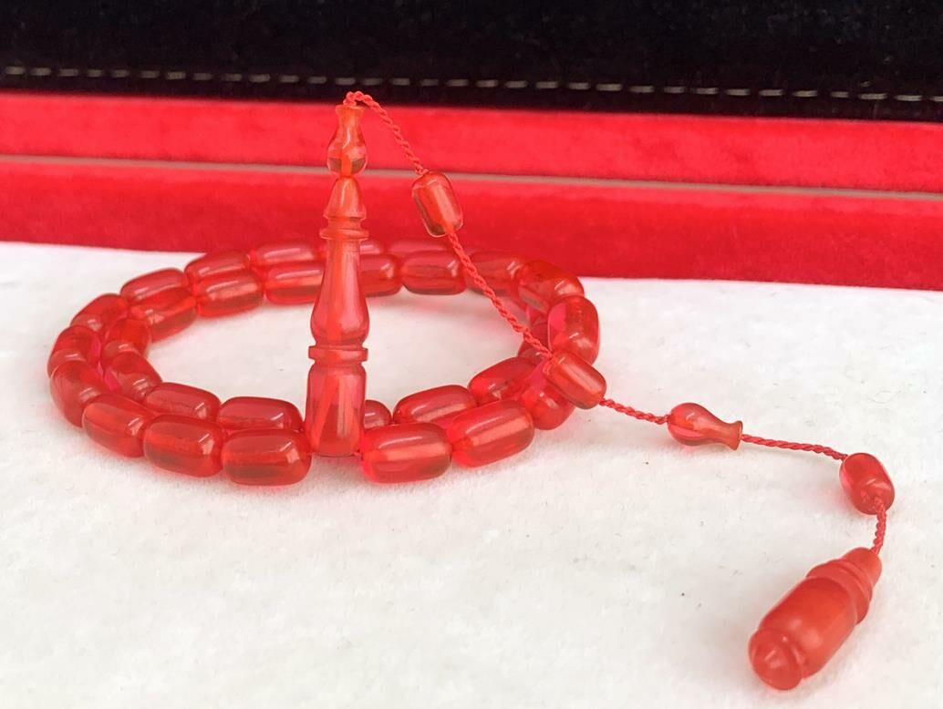 KIRMIZI KAPSÜL MODEL ATEŞ KEHRİBAR TESBİH