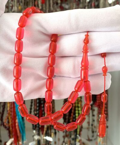 KIRMIZI KAPSÜL MODEL ATEŞ KEHRİBAR TESBİH