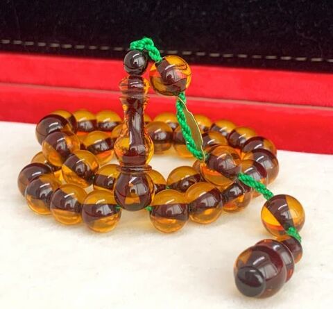 BAL RENGİ KÜRE MODEL ATEŞ KEHRİBAR TESBİH