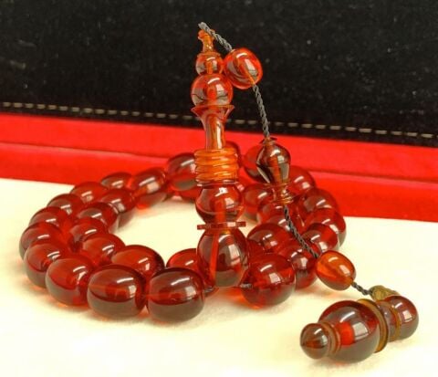 ZAR KEHRİBAR BEYZİ MODEL ÇUBUK TESBİH