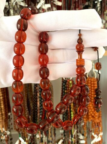 ZAR KEHRİBAR BEYZİ MODEL ÇUBUK TESBİH