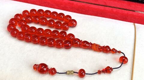 ATEŞ KEHRİBAR BEYZİ MODEL ÇUBUK TESBİH