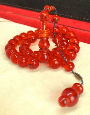 ATEŞ KEHRİBAR BEYZİ MODEL ÇUBUK TESBİH