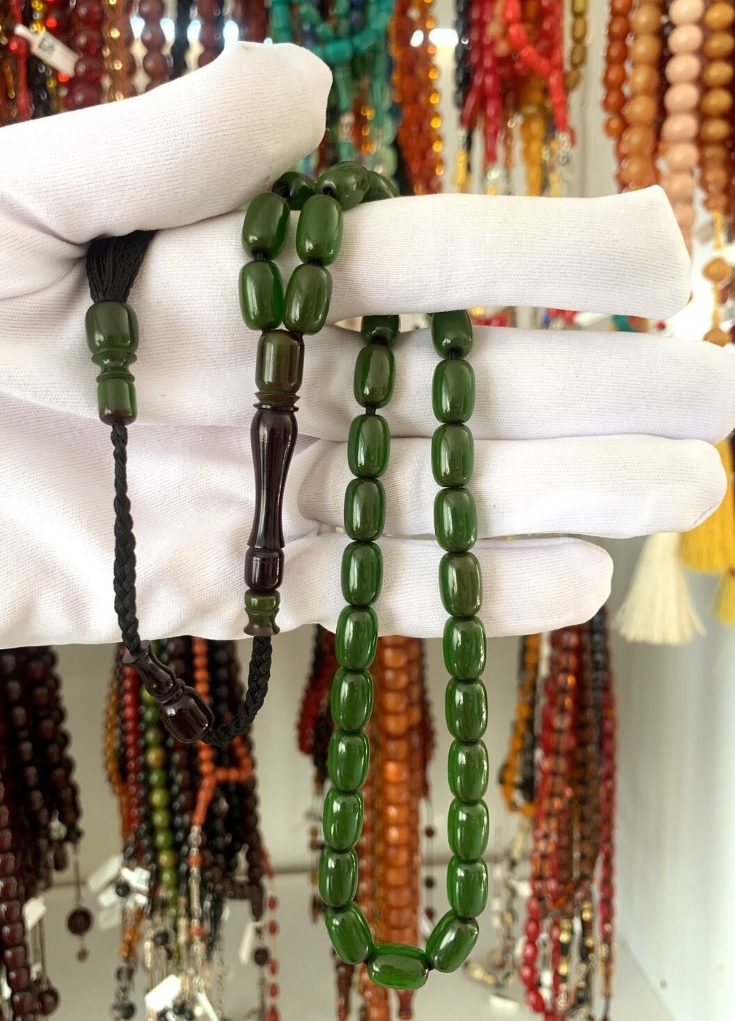 ÖZEL İP ÖRGÜ SİSTEMLİ, USTA İMZALI, ÇİFT RENK ESKİTME ZAR KEHRİBAR