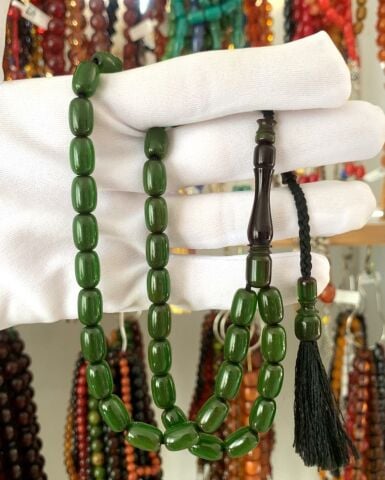 ÖZEL İP ÖRGÜ SİSTEMLİ, USTA İMZALI, ÇİFT RENK ESKİTME ZAR KEHRİBAR