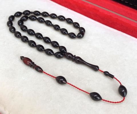 ATEŞ KEHRİBAR SİYAH YEŞİL ARPA MODEL TESBİH