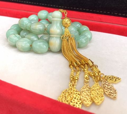 YENİ KATALİN TURKUAZ RENKLİ  İRİ BOY TESBİH