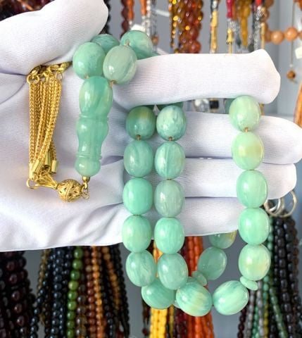 YENİ KATALİN TURKUAZ RENKLİ  İRİ BOY TESBİH