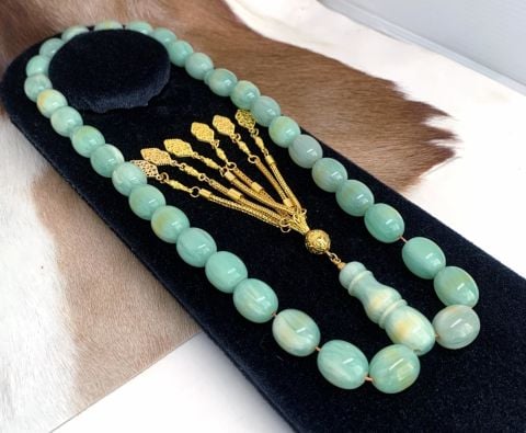 YENİ KATALİN TURKUAZ RENKLİ  İRİ BOY TESBİH