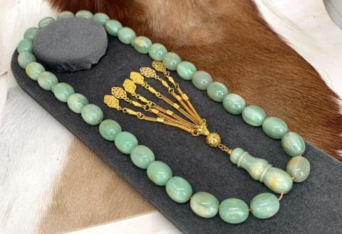 YENİ KATALİN TURKUAZ RENKLİ  İRİ BOY TESBİH