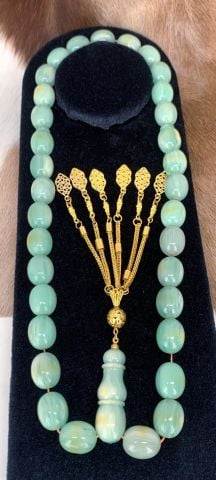 YENİ KATALİN TURKUAZ RENKLİ  İRİ BOY TESBİH