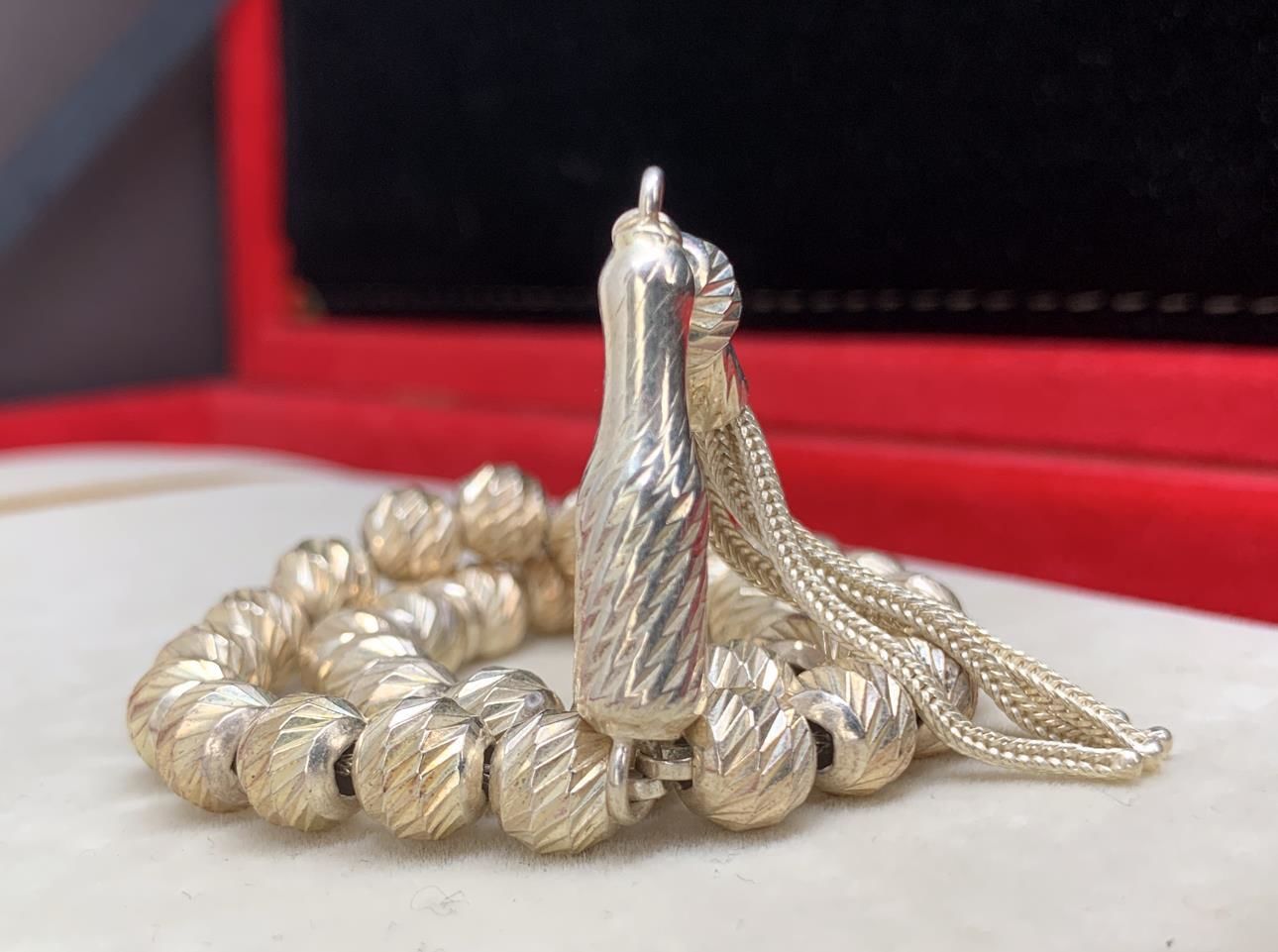 925 AYAR USTA İŞÇİLİKLİ GÜMÜŞ TESBİH