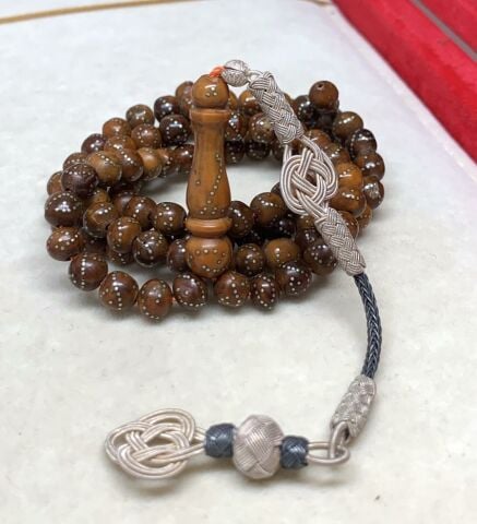 KUKA GÜMÜŞ İŞLEMELİ 99 LU TESBİH