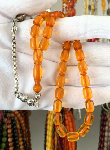 TURUNCU KAPSÜL MODEL ATEŞ KEHRİBAR TESBİH