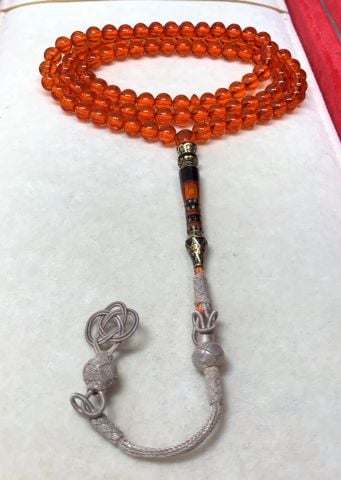 NECEF 99 LU İMAME İŞÇİLİKLİ KIRMIZI  KATALİN TESBİH