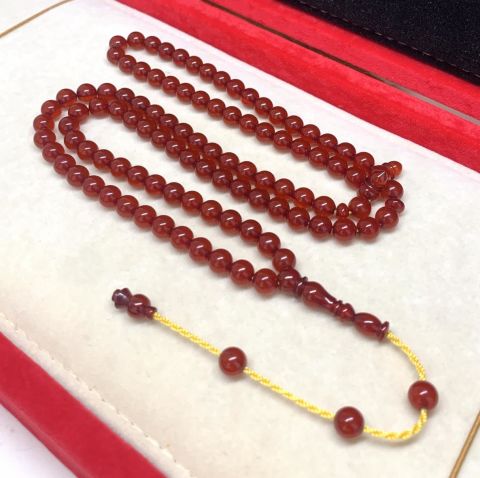 BORDO KÜRE MODEL SIKMA 99 LU KEHRİBAR TESBİH