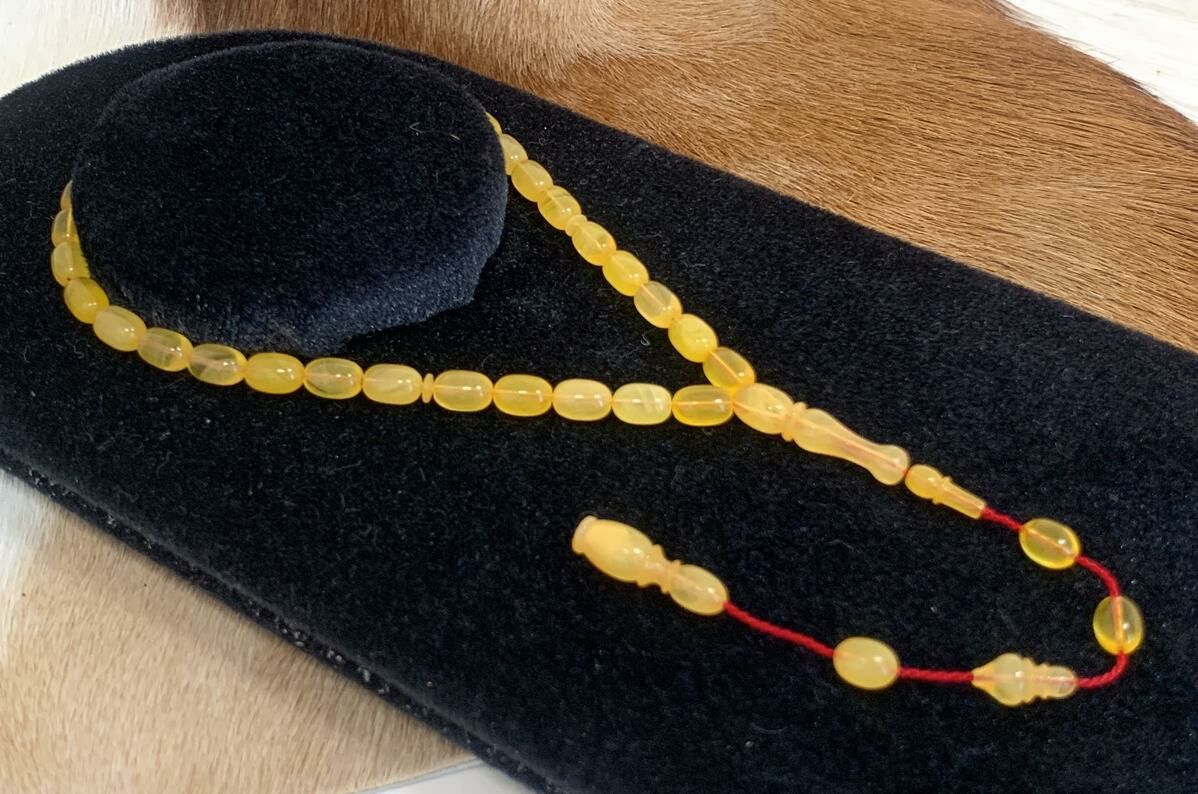 YENİ ÇUBUK SIKMA BEYZİ MODEL KEHRİBAR TESBİH