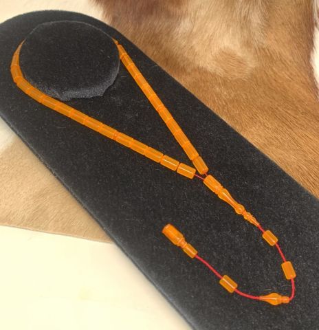 YENİ ÇUBUK ZAR TURUNCU KEHRİBAR TESBİH