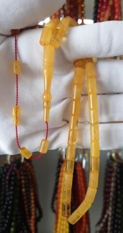 ORİJİNAL ÇUBUK SIKMA  KAPSÜL MODEL KEHRİBAR TESBİH