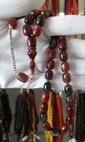 KAPSÜL MODEL KIRMIZI  COLORİST SIKMA KEHRİBAR TESBİH