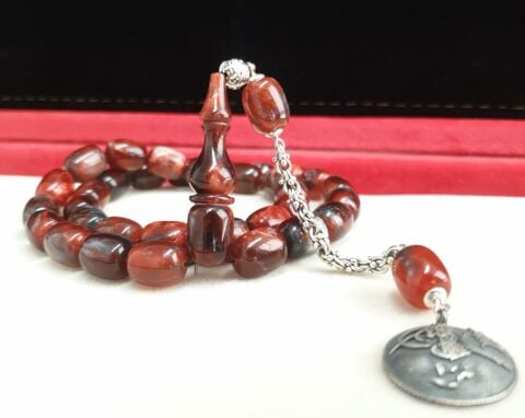 KAPSÜL MODEL KIRMIZI  COLORİST SIKMA KEHRİBAR TESBİH